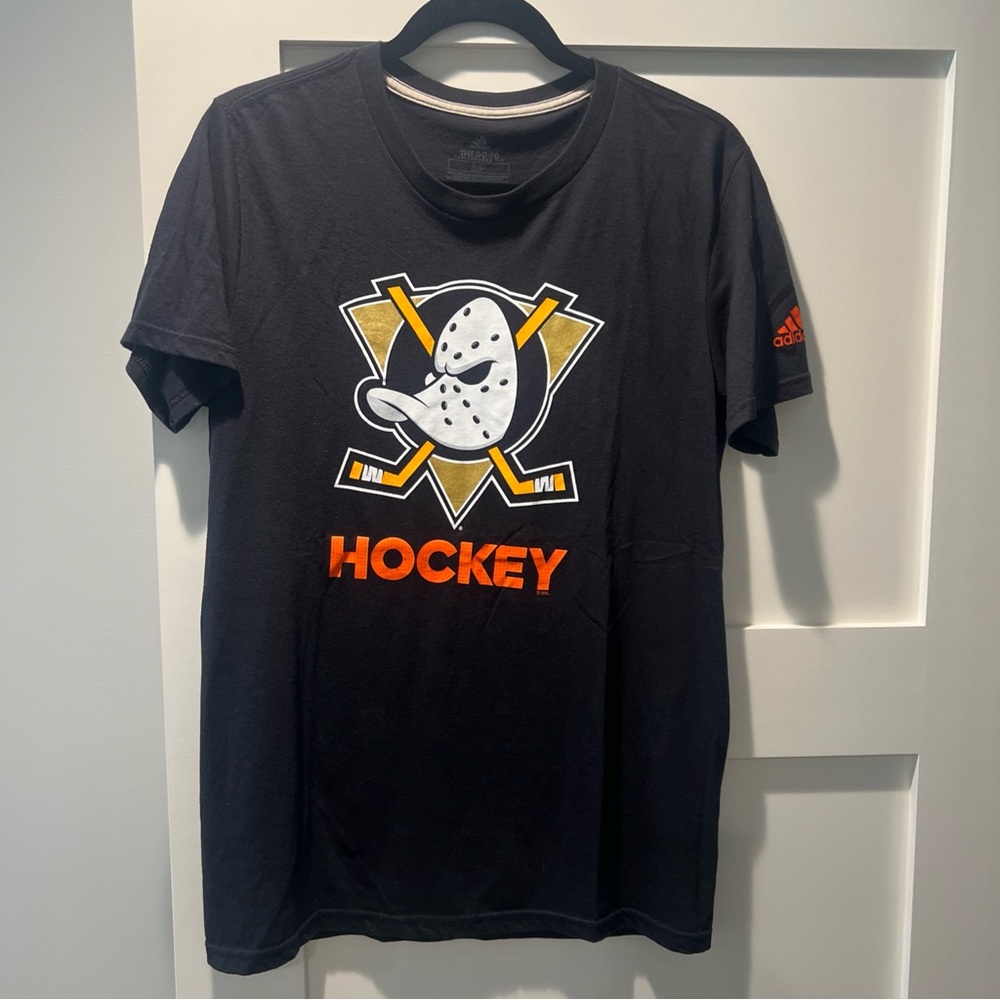 Men’s Adidas Performance Tee NHL Anaheim Ducks Small Black